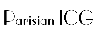 Parisian ICG Font Image