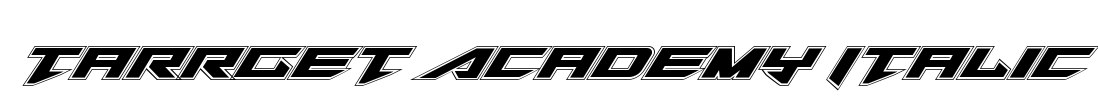 Tarrget Academy Italic Font Image