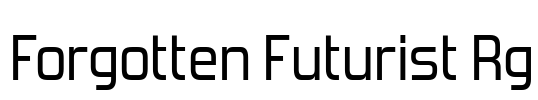 Forgotten Futurist Rg Font Image
