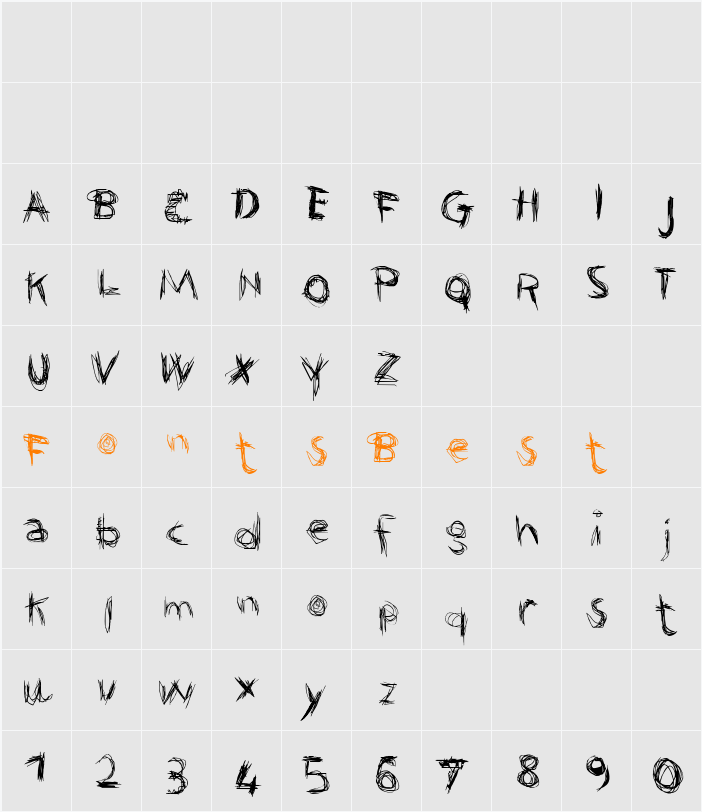 Graffio Character Map