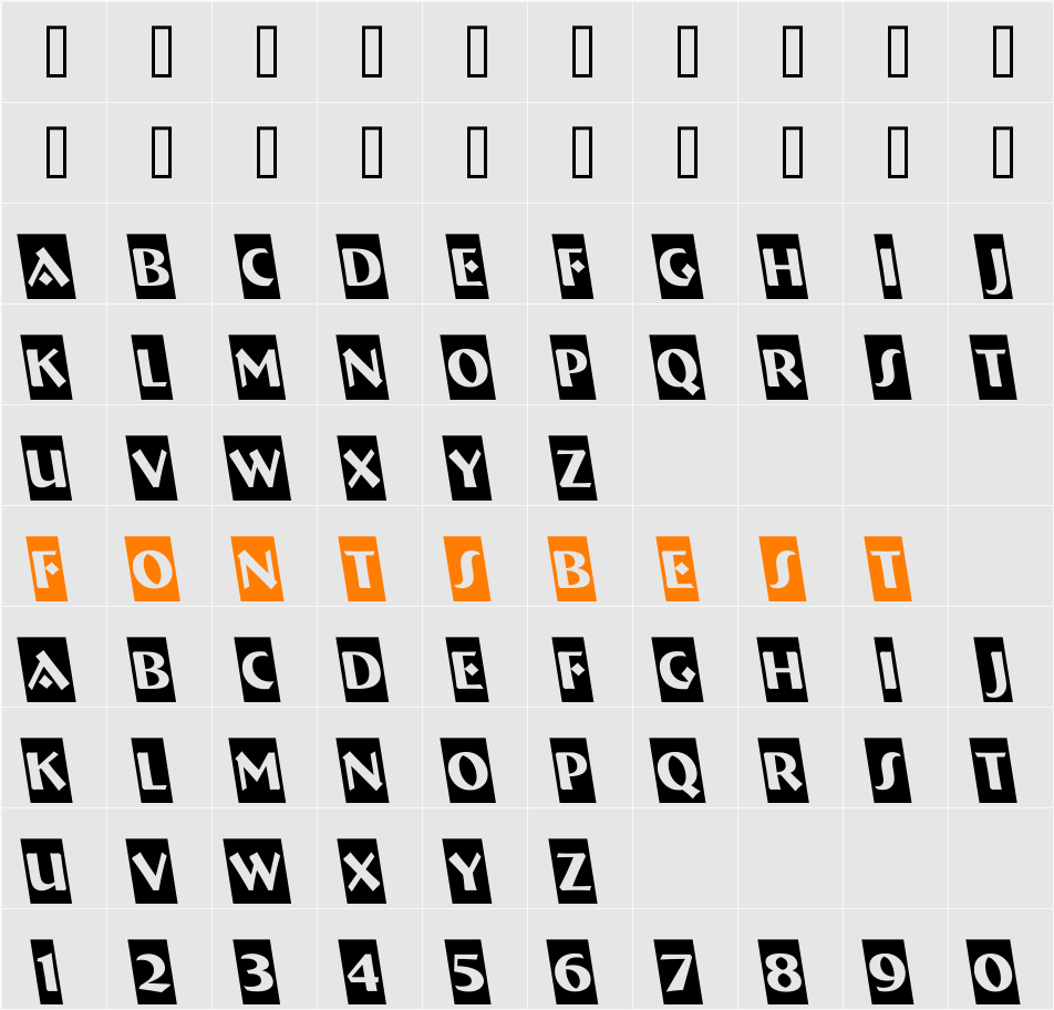 a_BremenCmRevObl Character Map