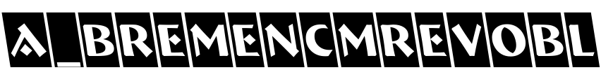 a_BremenCmRevObl Font Image