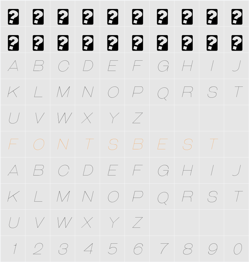 Galderglynn Titling Ul Character Map