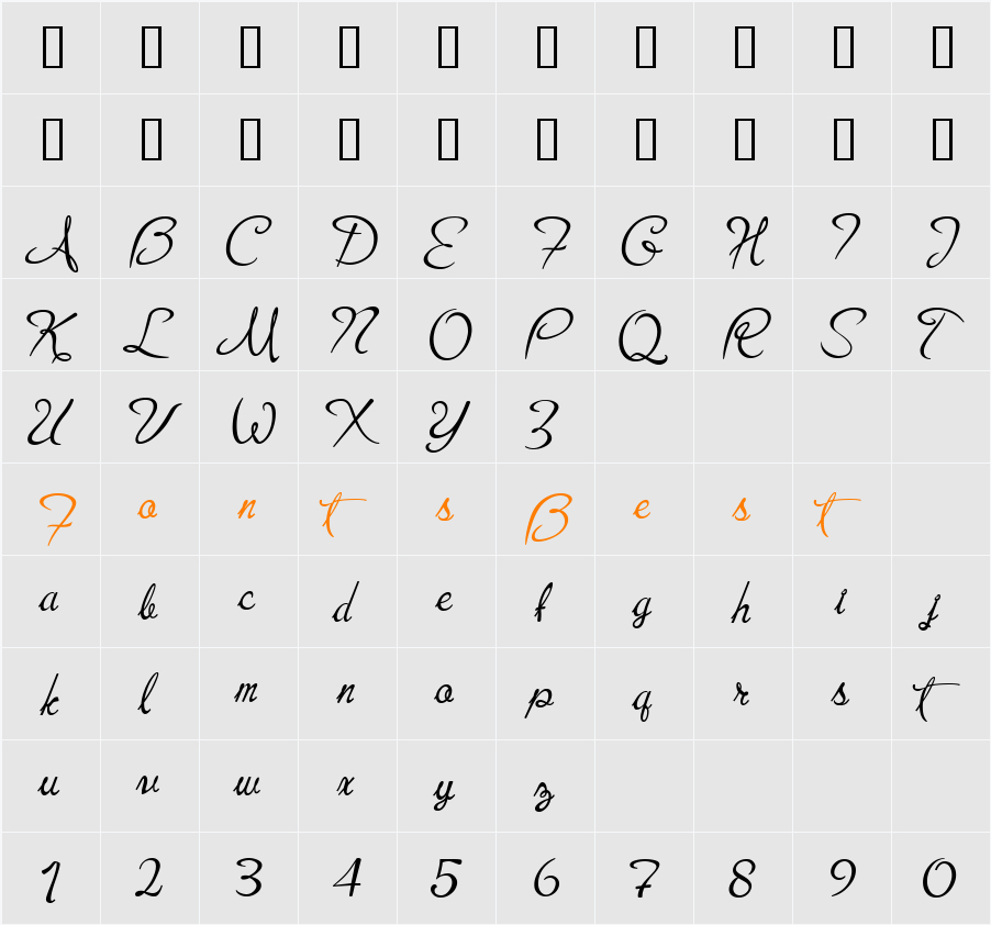 JeffrianaJF Character Map