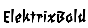 ElektrixBold Font Image