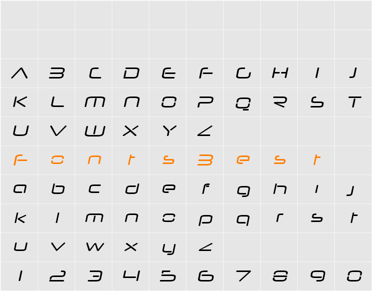 Neuropol Nova Xp Character Map