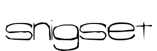 Snigset Font Image
