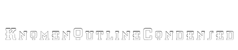 KnomenOutlineCondensed Font Image