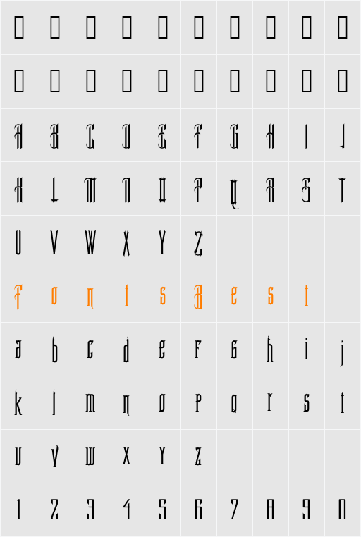 ProvidenceRI Character Map