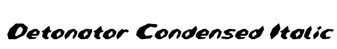 Detonator Condensed Italic Font Image