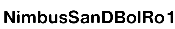NimbusSanDBolRo1 Font Image