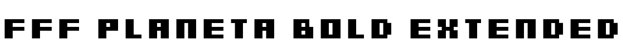 FFF Planeta Bold Extended Font Image