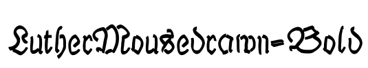LutherMousedrawn-Bold Font Image