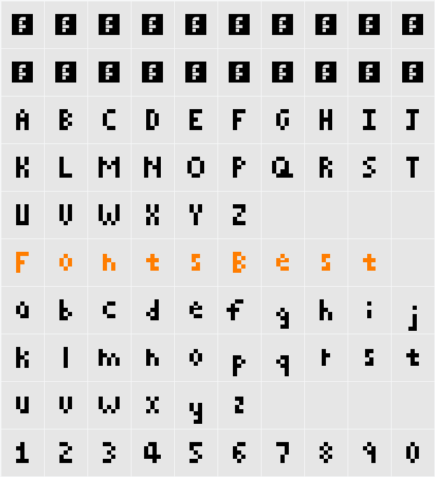 Pixelated Character Map
