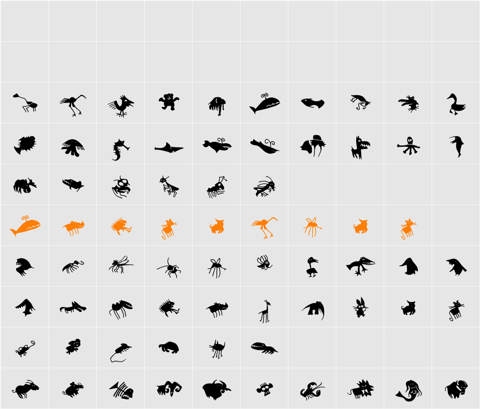 TomsBeings Character Map