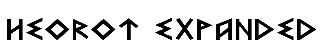 Heorot Expanded Font Image