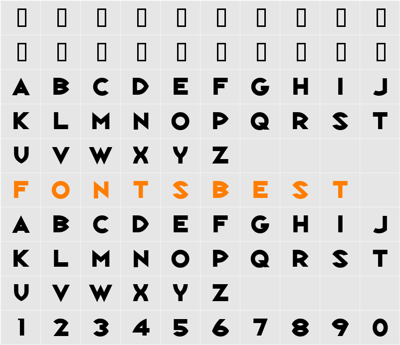 Republik Sans ICG Character Map