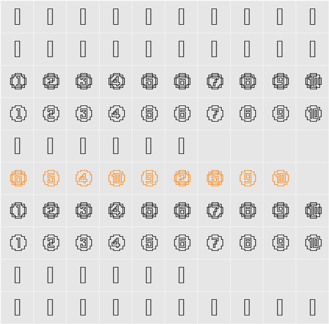 XRough23 Becker Character Map