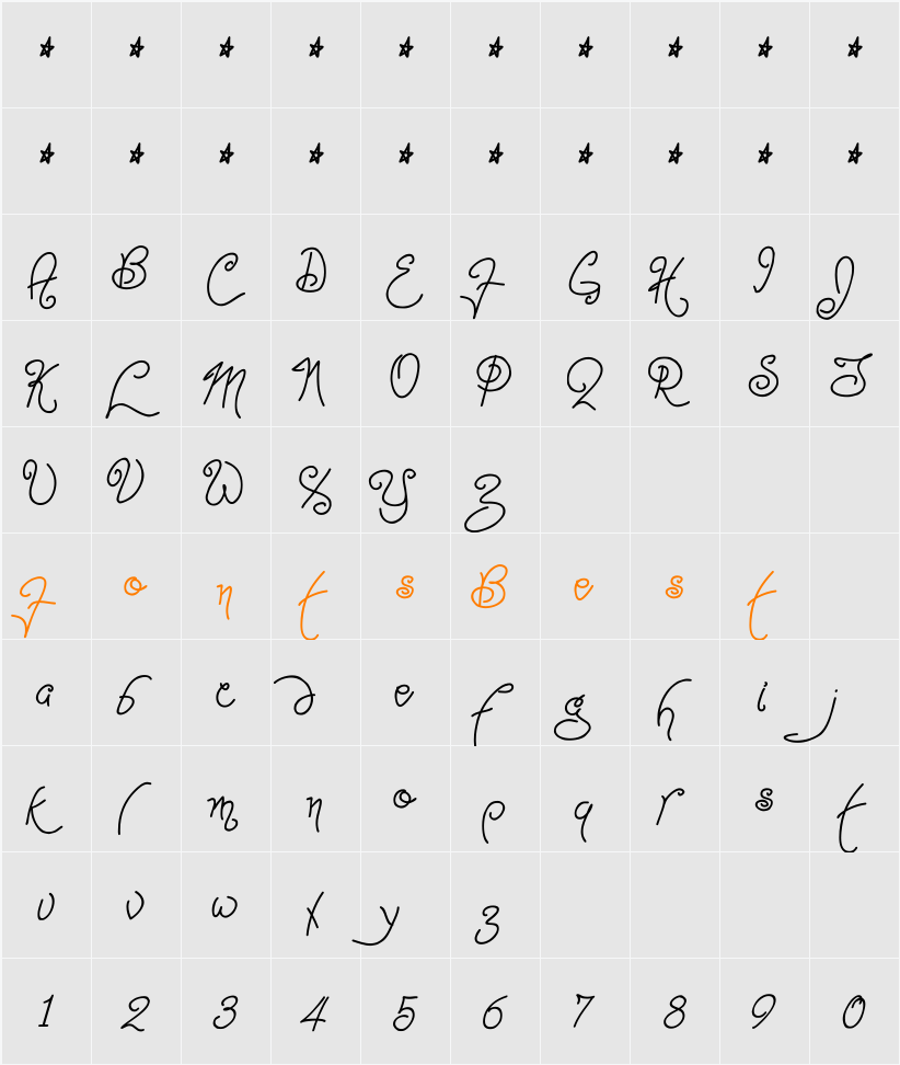 Point-Dexter Character Map