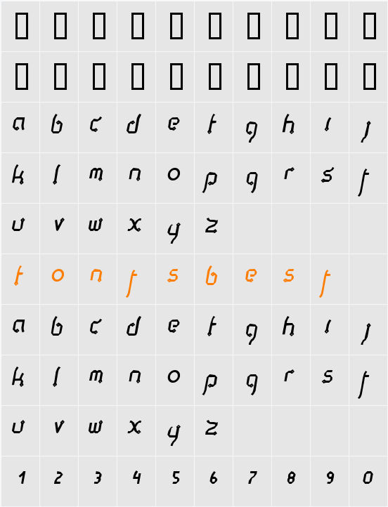 Thaipe Character Map