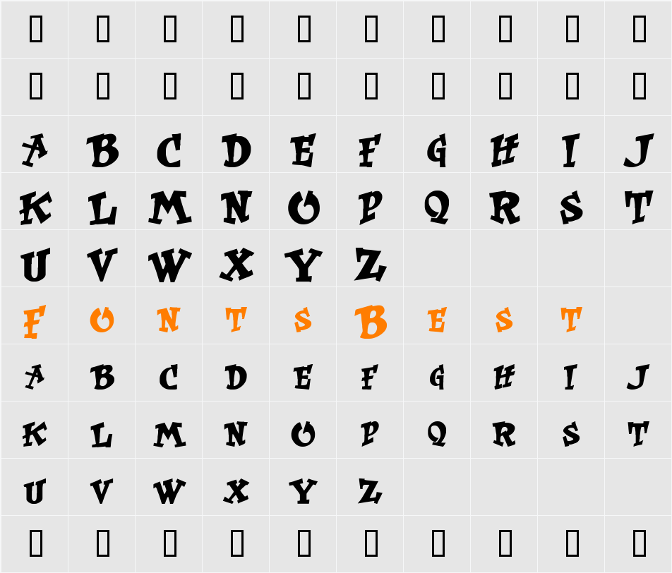 Krt Character Map