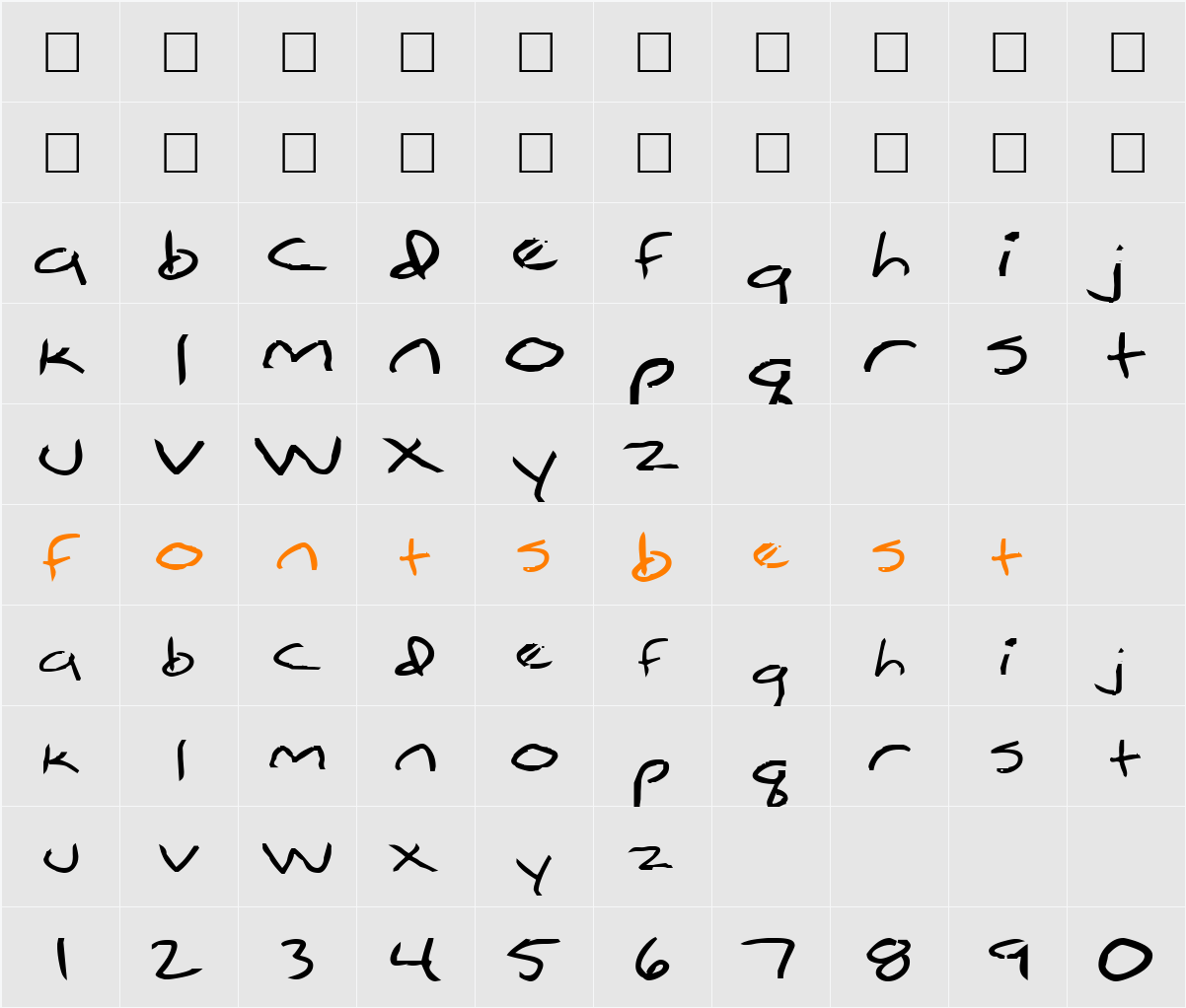 Simpleton Character Map