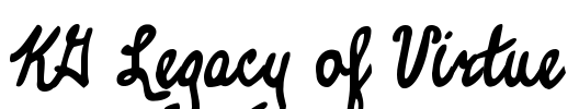 KG Legacy of Virtue Font Image