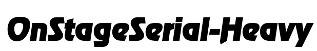 OnStageSerial-Heavy Font Image