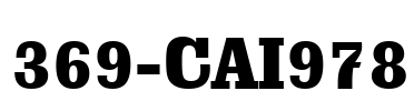 369-CAI978 Font Image