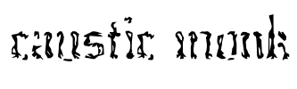 caustic monk Font Image