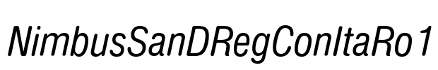 NimbusSanDRegConItaRo1 Font Image