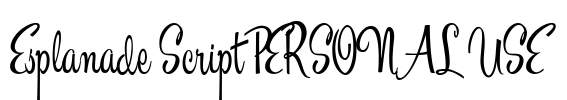 Esplanade Script PERSONAL USE