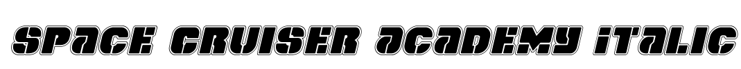 Space Cruiser Academy Italic Font Image