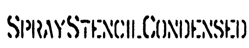 SprayStencilCondensed Font Image