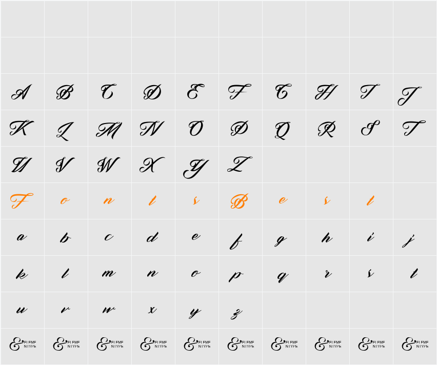 Zephan Demo Ver. Character Map