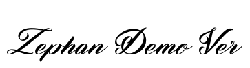 Zephan Demo Ver. Font Image