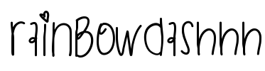 RainbowDashhh Font Image