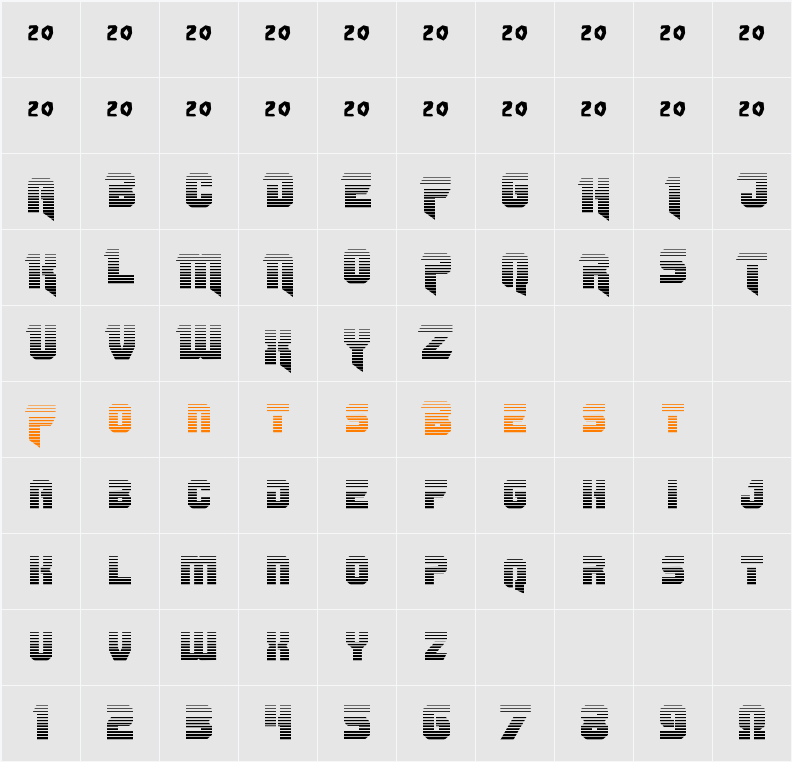 OmegaForce Gradient Character Map
