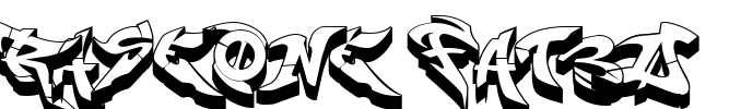 RaseOne Fat3D Font Image