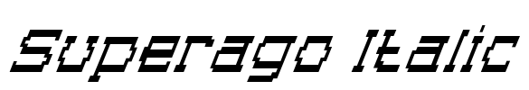 Superago Italic Font Image
