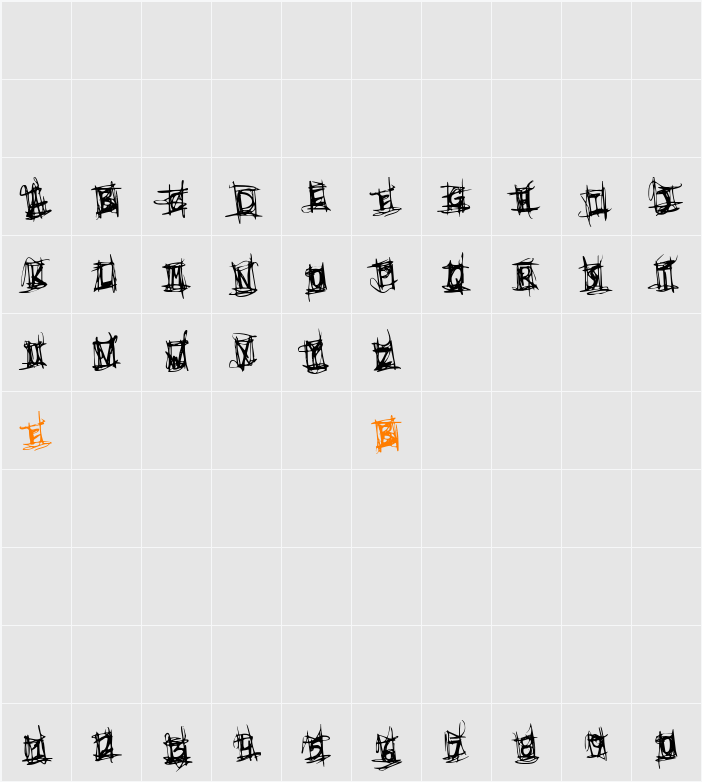 Very Short Fuse Character Map