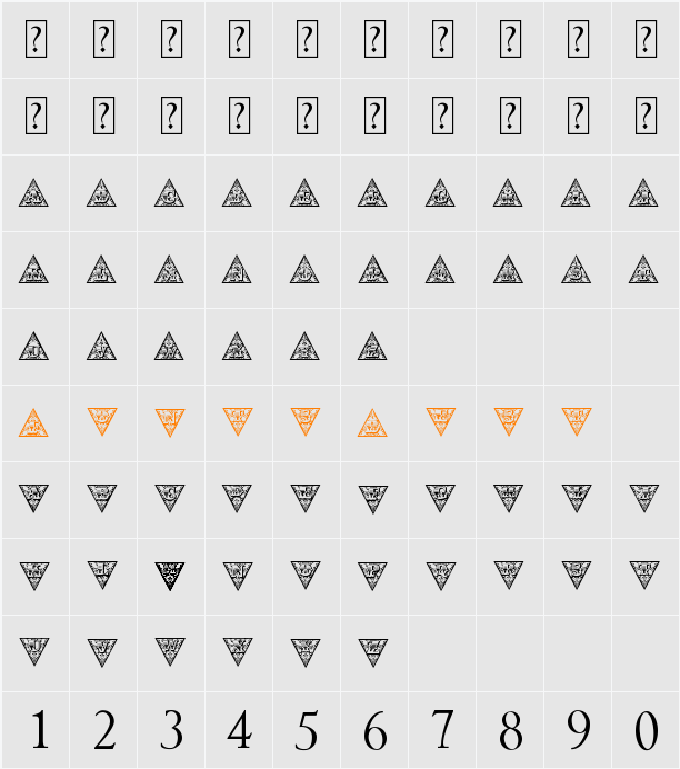 TriangularHD Character Map