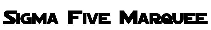 Sigma Five Marquee Font Image