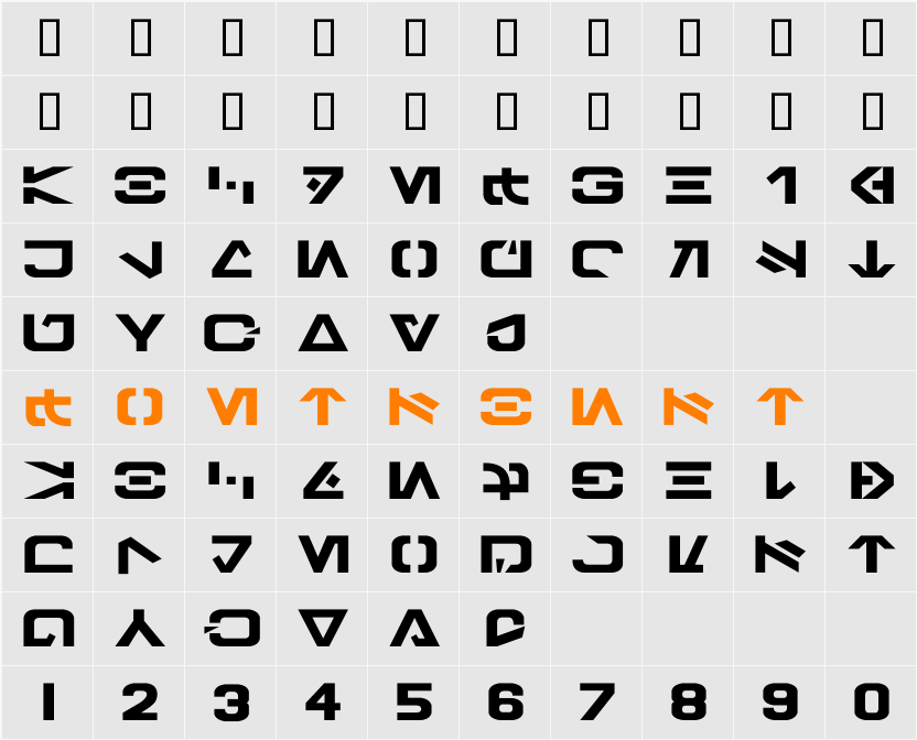 Galactic Basic Character Map