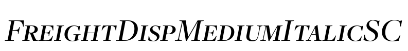 FreightDispMediumItalicSC Font Image