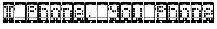 I Phone, You Phone Font Image