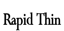Rapid Thin Font Image