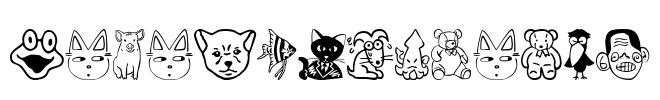 SakabeAnimal01 Font Image