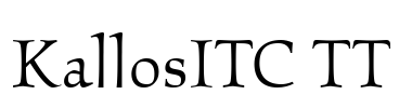 KallosITC TT Font Image