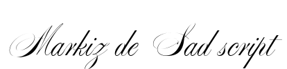 Markiz de Sad script Font Image